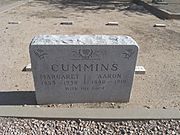Tempe-Double Butte Cemetery-1888-Margaret and Arron Cummins