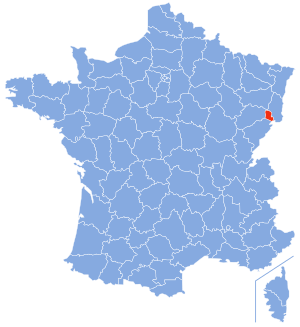 Location of Territoire de Belfort in France