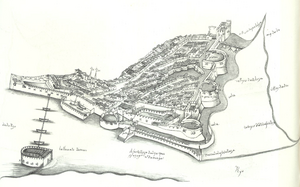 The Portuguese Fortress of Diu in the mid-16th century