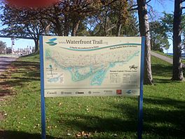 The Waterfront Trail, Sign in Toronto.JPG