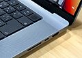 Touch ID and SD card reader of Macbook Pro 16 inti model (cropped)