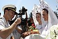 US Navy 060703-N-2468S-001 Vice Adm. Jonathan Greenert, commander, U.S. Seventh Fleet, takes part in a cultural exchange ceremony during a routine port visit to Vladivostok, Russia