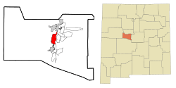 Location of Los Chavez, New Mexico