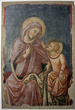 Vitale da bologna, madonna del ricamo, 1330-40 ca., da fondaz. carisbo, bologna