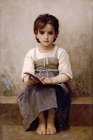 William-Adolphe Bouguereau (1825-1905) - The Difficult Lesson (1884)