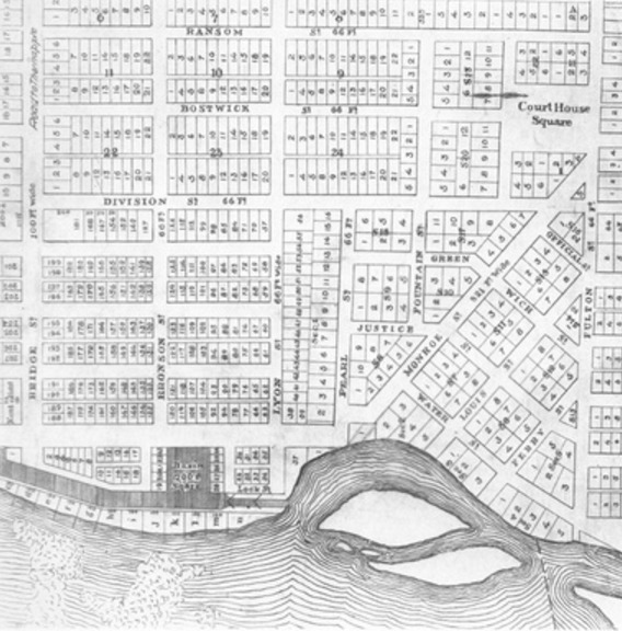 1833 plat map of Grand Rapids