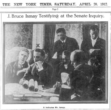 19120420 J. Bruce Ismay Testifying at the Senate Inquiry - The New York Times