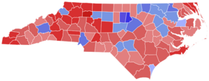 2022 United States Senate election in North Carolina results map by county