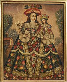 Anonymous, Cuzco School, Peru - The Virgin of the Pilgrims and Child - Google Art Project