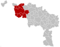 Arrondissement Tournai Belgium Map