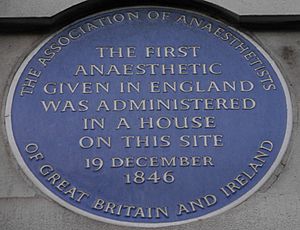 Association of Anaesthetists blue plaque