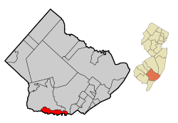 Map of Corbin City in Atlantic County
