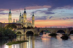 Basilica of Our Lady of the Pillar and the Ebro River, Zaragoza