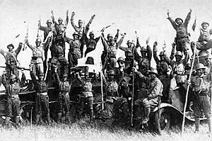 Battle of Khalkhin Gol-Japanese soldiers and captured Soviet AFVs