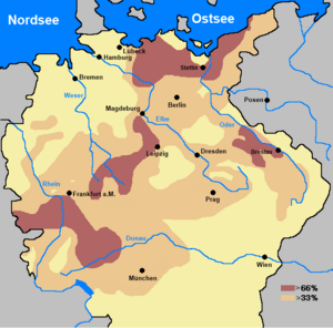Bevölkerkungsrückgang im HRRDN nach dem Dreißigjährigen Krieg