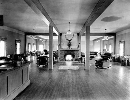 Big Four Inn lobby, Snohomish County, Washington, ca 1923 (WASTATE 1268)