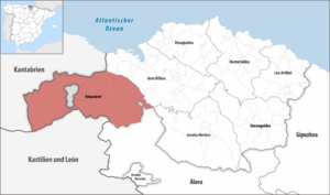 Location of Enkarterri in Biscay