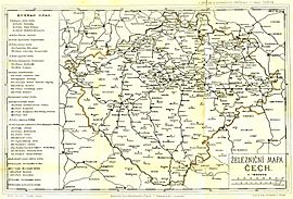 Bohemia rail map 1883 Rivnac
