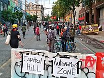Capitol Hill Autonomous Zone Welcome Sign