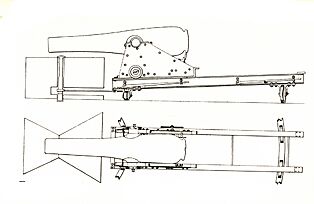 Casemate carriage for Columbiad