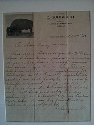Charles Goodnight letter