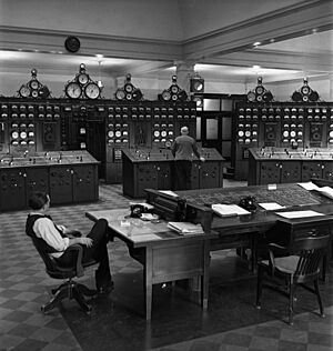 Control room of the Queenston power generating plant