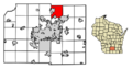 Dane County Wisconsin Incorporated and Unincorporated areas Windsor Highlighted