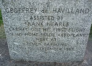 De-havilland-first-flight-memorial-stone
