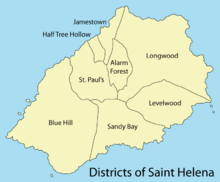 District map of Saint Helena