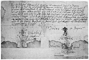 Document Signed by Uncas and His Squaw