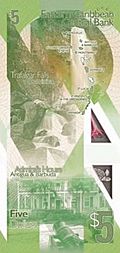 East Caribbean States $5 note (rear)