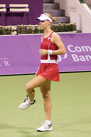 Elena Dementieva at the 2008 WTA Tour Championships