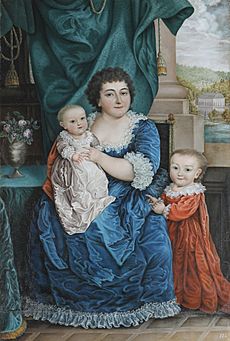 Fürstin Pauline zur Lippe mit ihren Söhnen, circa 1798