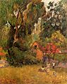 Gauguin Huttes sous les arbres