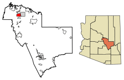 Location of Payson in Gila County, Arizona