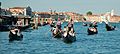 Gondola convoy, Grand Canal, Venice