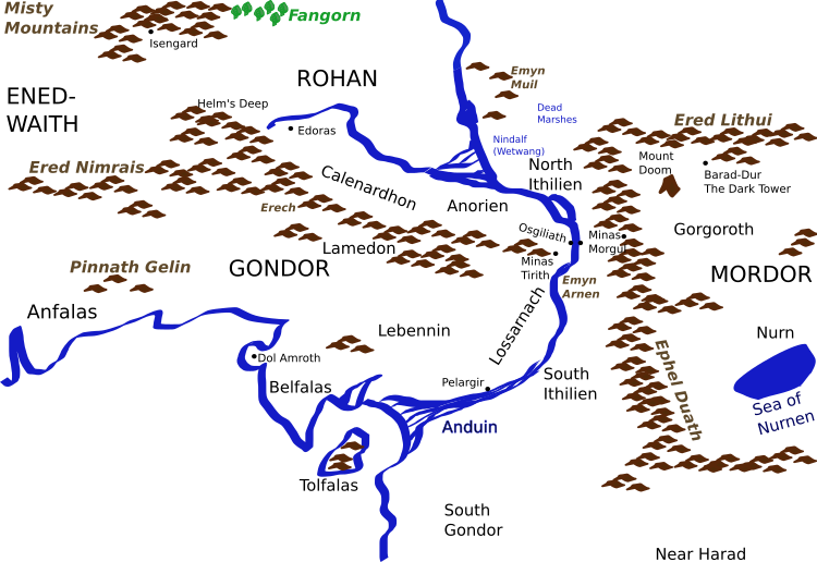Gondor sketch map