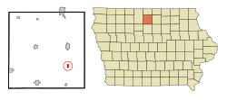 Location of Klemme, Iowa
