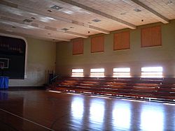 Hartington auditorium basketball court face SE