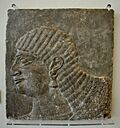 Head of a royal attendant. From the North-West Palace at Nimrud, Iraq. Reign of Ashurnasirpall II, 883-859 BCE. The Burrell Collection, Glasgow, UK