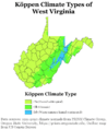 Köppen Climate Types West Virginia