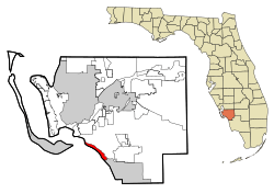 Location in Lee County and the state of Florida