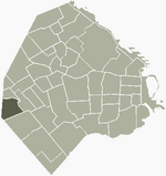 Location of Liniers within Buenos Aires