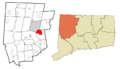 Litchfield County Connecticut Incorporated and Unincorporated areas Northwest Harwinton Highlighted 2010