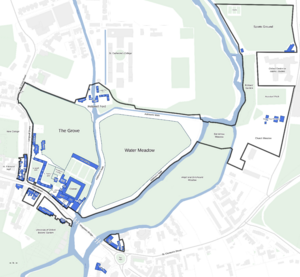 Magdalen College Oxford campus map