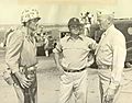 Major General Graves B. Erskine and John Wayne on Set of Sands of Iwo Jima, 1949