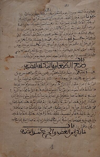 Manuscript of Sahih Bukhari