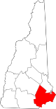 State map highlighting Rockingham County