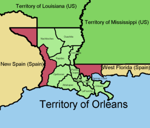 Map of the Territory of Orleans