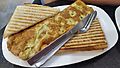 Masala omelette with bread toasties